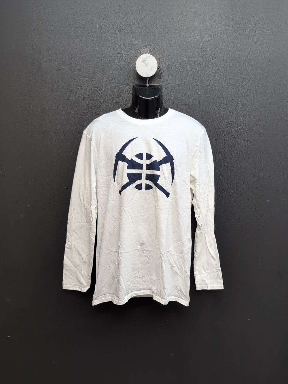 Fanatics Denver Nuggets Alternate Logo Long Sleeves Men's T Shirt Large White